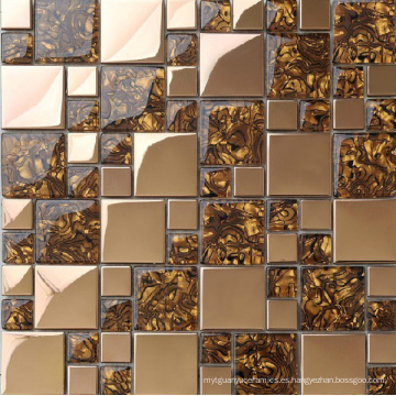 Azulejo de la pared del mosaico del metal del acero inoxidable, mosaico de cristal (SM211)